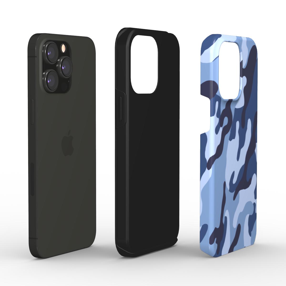 2 Blue Camouflage | Heavy-Duty Camo Phone Case